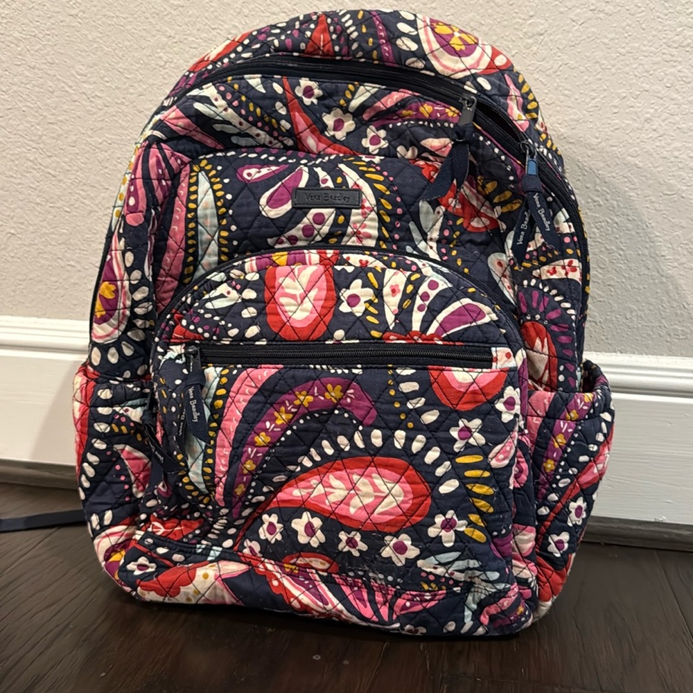 Vera Bradley paisley backpack.